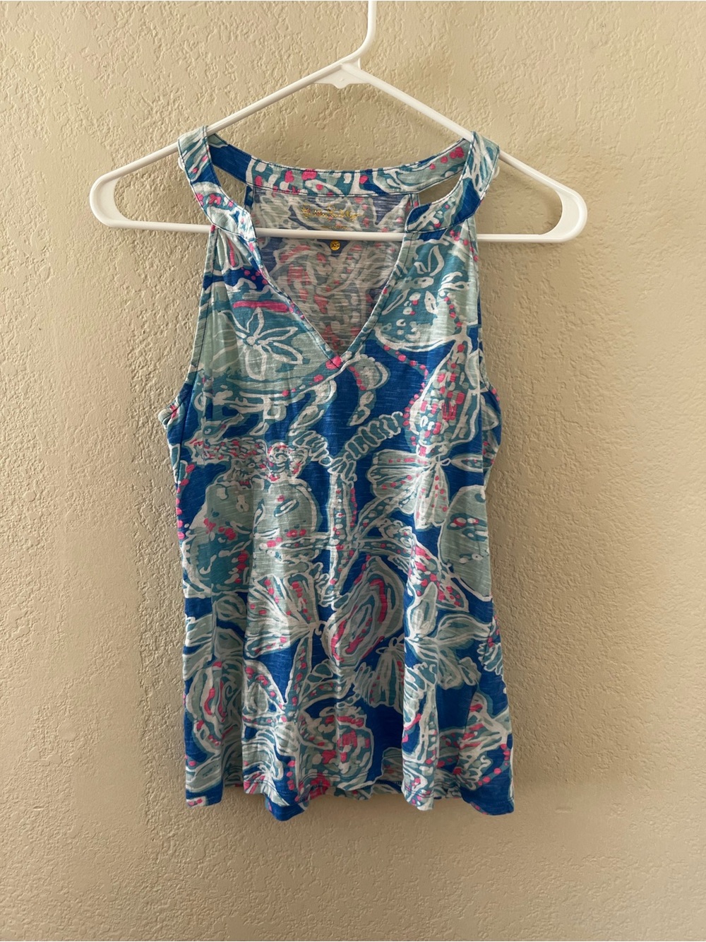 Lilly Pulitzer Blue and Pink Tank Top